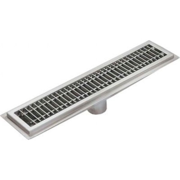 Imc Teddy Foodservice Equip IMC Floor Water Receptacle with Stainless Steel Grating & 1 Center Drain FWR-24-SG